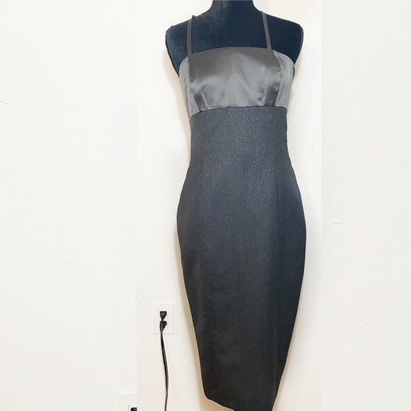 LES COPAINS COUTURE METALLIC MIDI PENCIL DRESS 42 - Picture 1 of 13